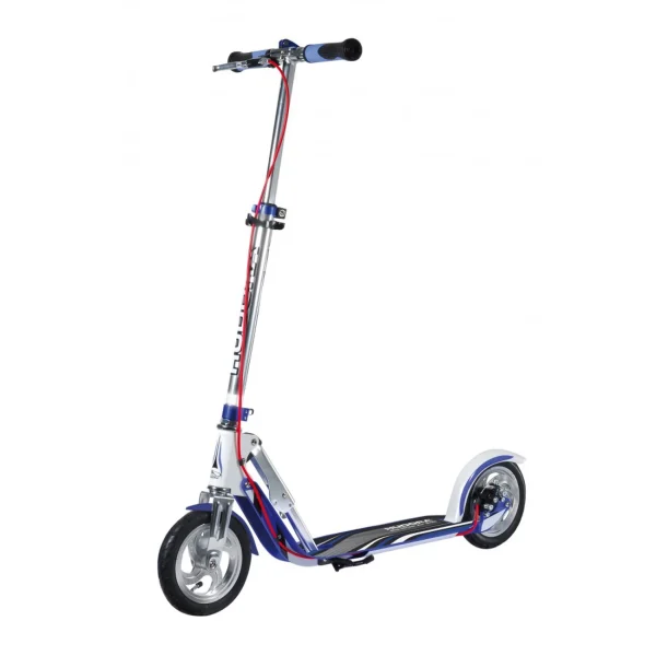 Nouveau 🔥 Hudora Hudora Big Wheel Air 205 Dual Brake – Trottinette – Argent/bleu ⭐ garantie de qualité 1