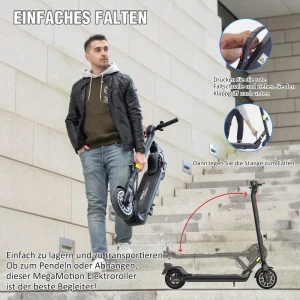 Offres 🔥 Mega Motion Mega Motion Trottinette Electrique 8,5” Pliable Avec App Longue Durée 🌟 Pas Cher Magasin Soldes 16