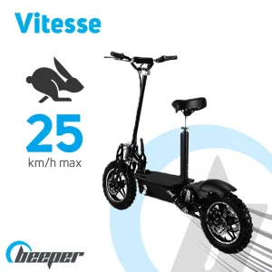 des prix incroyables Promo 😍 Beeper Trottinette Électrique Cross Batterie Lithium-ion 36v 1000w – Sans Selle ✨ 14