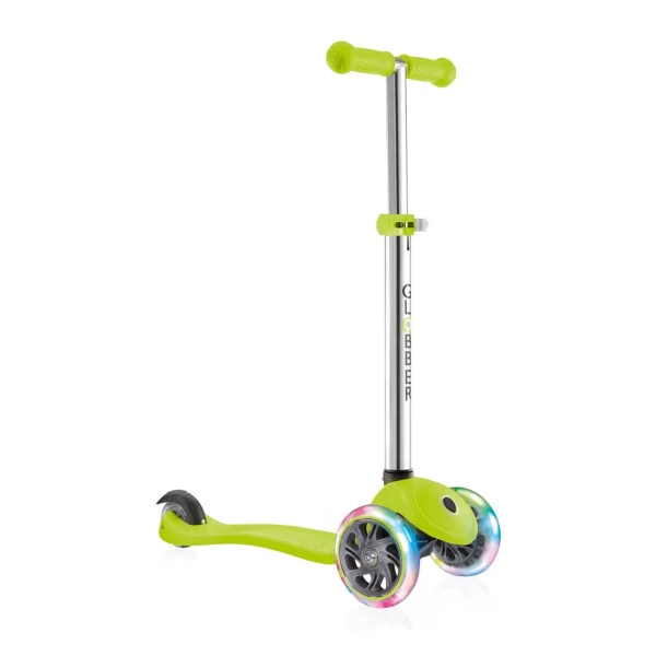 Retour gratuit en magasin. Le moins cher ✨ Cycle Globber Trottinette Enfant Globber Primo Lights – Vert 2017 🔔 1