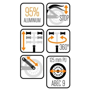 boutique en ligne france Nouveau 🌟 Cstore Skids Control Trottinette Ajustable Doubles Suspensions 125mm – 2 Roues 👍 14