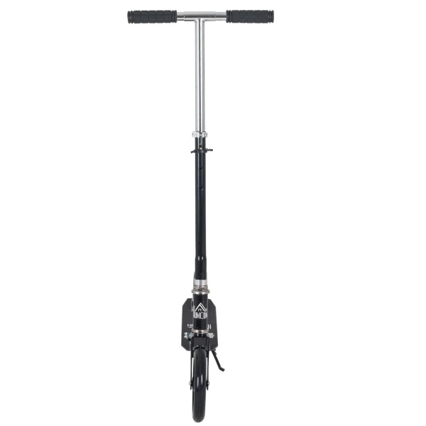 prix pas cher Meilleure vente ❤️ Homcom Trottinette Pliable Hauteur Guidon Réglable Sur 4 Niveaux Système De Freinage Arrière Noir Dim. 88l X 37l X 75-100h Cm ✔️ 5