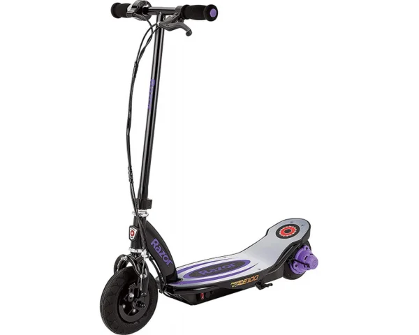 vente luxe pas cher Sortie ⭐ Razor Razor – Powercore E100 Alum Trottinette Electrique – Noir/violet 💯 1