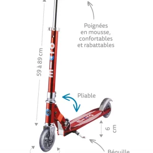 Meilleur prix 😉 Glisse Urbaine Micro Mobility Trottinette Micro Sprite Bleu Saphir Grip Rayé 🧨 excellent qulity 12