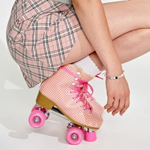 Acheter ⭐ Roller Quad Impala Impala Skate – Patins À Roulettes – Pink Tartan ROSE 👍 de garantie authentique 10