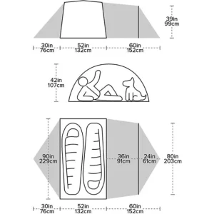 pas cher en vente Big Agnes Blacktail 2 Hotel Tente, Vert/gris 15