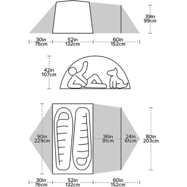 pas cher en vente Big Agnes Blacktail 2 Hotel Tente, Vert/gris 6