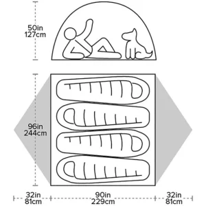 dernières Big Agnes Blacktail 4 Tente, Vert 12