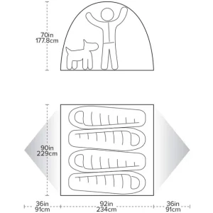 Big Agnes Spicer Peak 4 Tente, Olive boutique pas cher 15