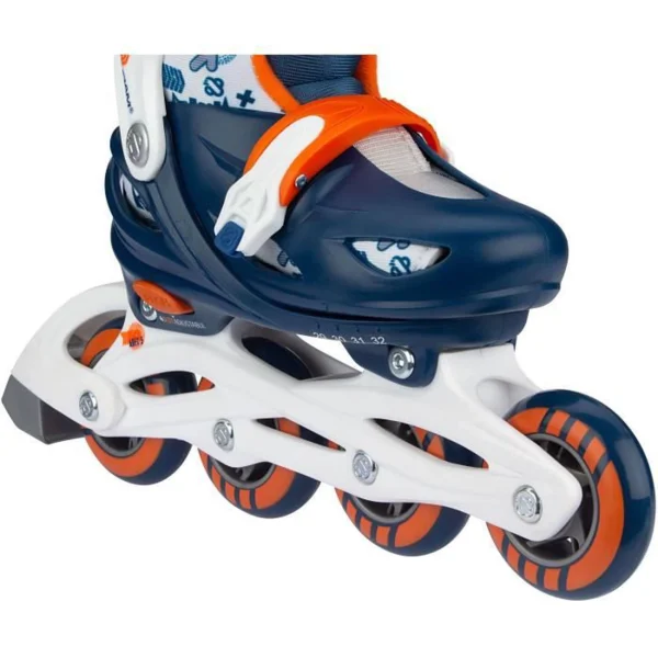 excellent qulity Les meilleures critiques de 😀 Roller In Ligne Nijdam Traffic Racer Rollers 25/28 Bleu, Blanc Et Orange 😀 6