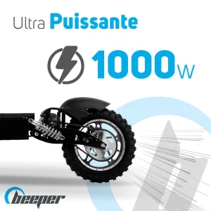 des prix incroyables Promo 😍 Beeper Trottinette Électrique Cross Batterie Lithium-ion 36v 1000w – Sans Selle ✨ 10