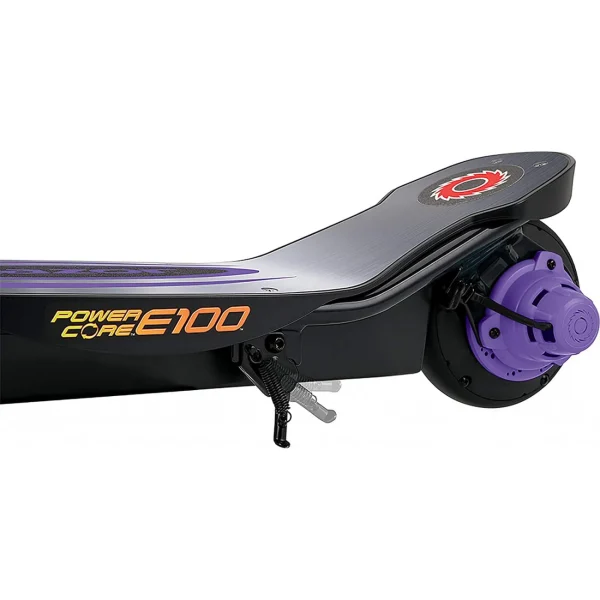 vente luxe pas cher Sortie ⭐ Razor Razor – Powercore E100 Alum Trottinette Electrique – Noir/violet 💯 6