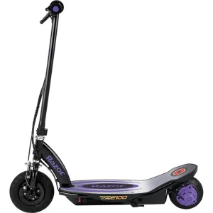 vente luxe pas cher Sortie ⭐ Razor Razor – Powercore E100 Alum Trottinette Electrique – Noir/violet 💯 12