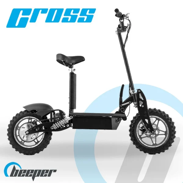 Budget 🔥 Beeper Trottinette Électrique Cross Batterie Lithium-ion 36v 1000w – Avec Selle 🌟 marques pas cher 1