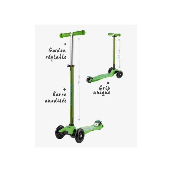 Nouveau 🥰 Glisse Urbaine Micro Trottinette Maxi Micro Deluxe Verte 🥰 soldes de Noël 1