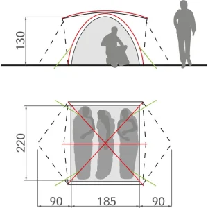 Meilleur Prix Garanti VAUDE Campo Grande 3-4P Tente, Vert 6
